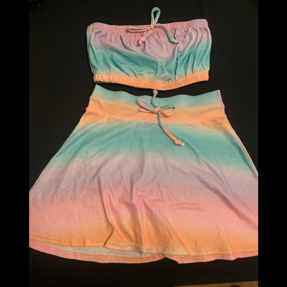 Cute Ice Cream Sherbet Bandeau and Skirt Set!